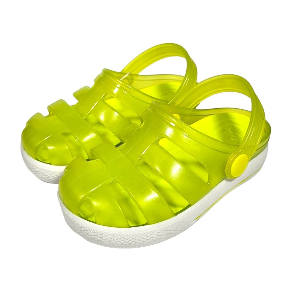 NWT Zara Kids Slide On Sandals in Chartreuse